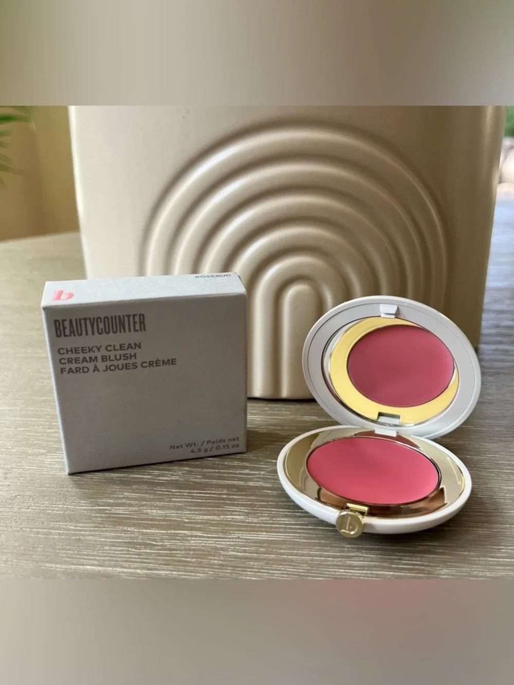 Beautycounter Cheeky Clean Cream Blush in Rosebud Full Size 0.15 oz